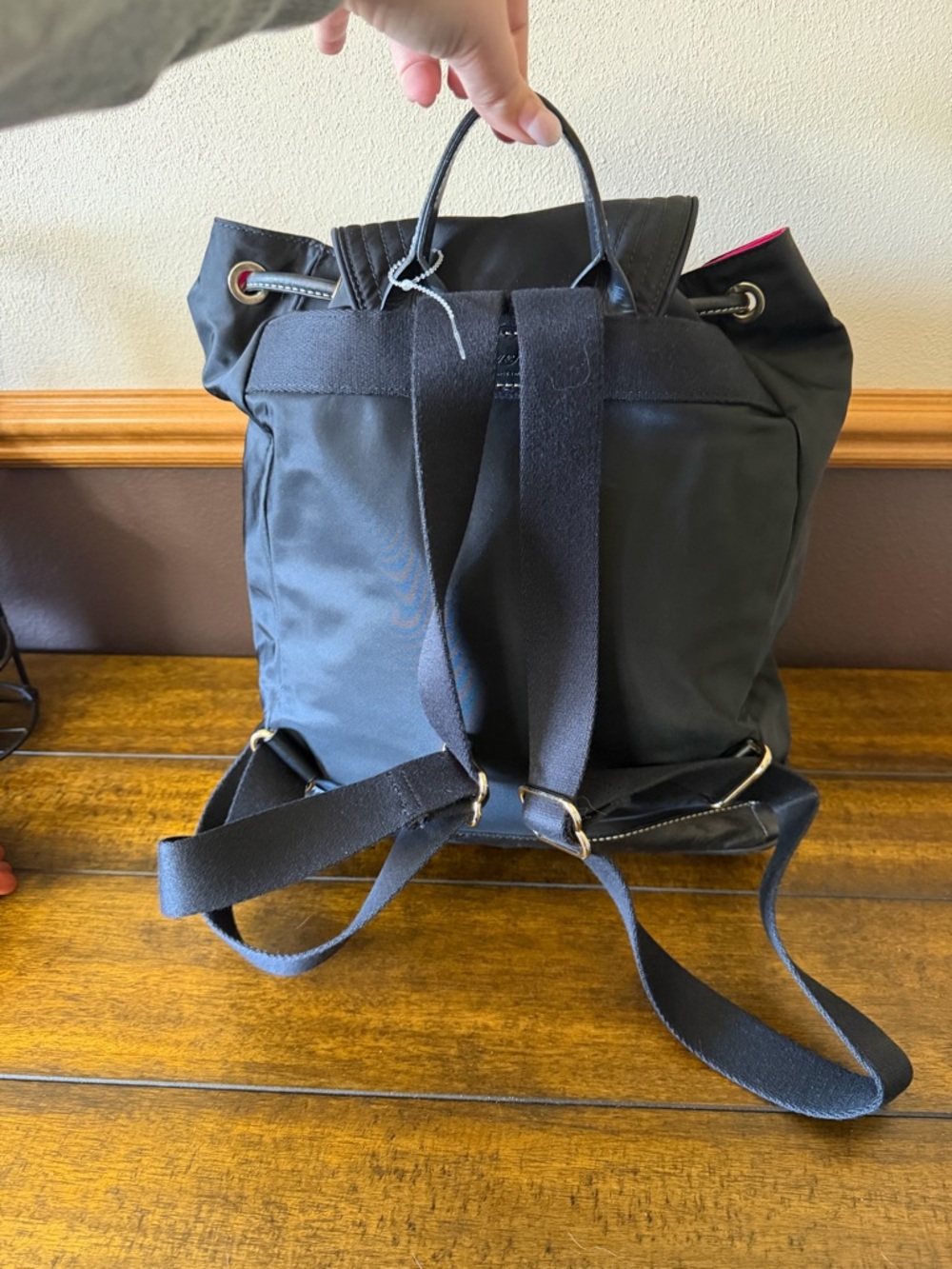 Vintage Dooney & Bourke Murphy Nylon Leather Backpack - Picture 4 of 7